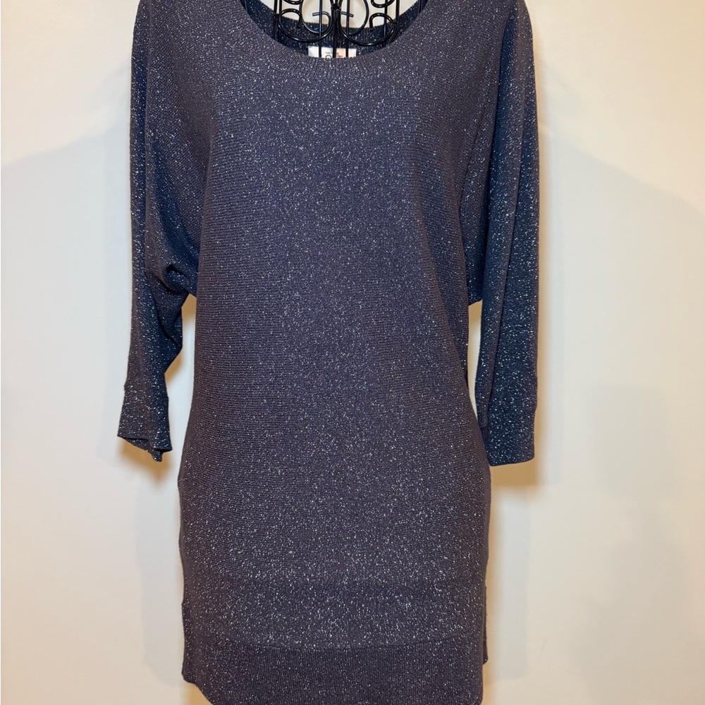 LOFT‎ Metallic Gray Knit Top